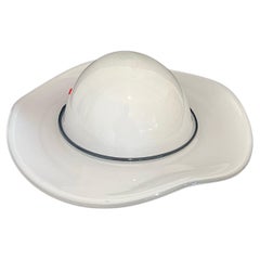 Italian Murano Whimsical Glass Hat with Lobster Detail by Badiolli