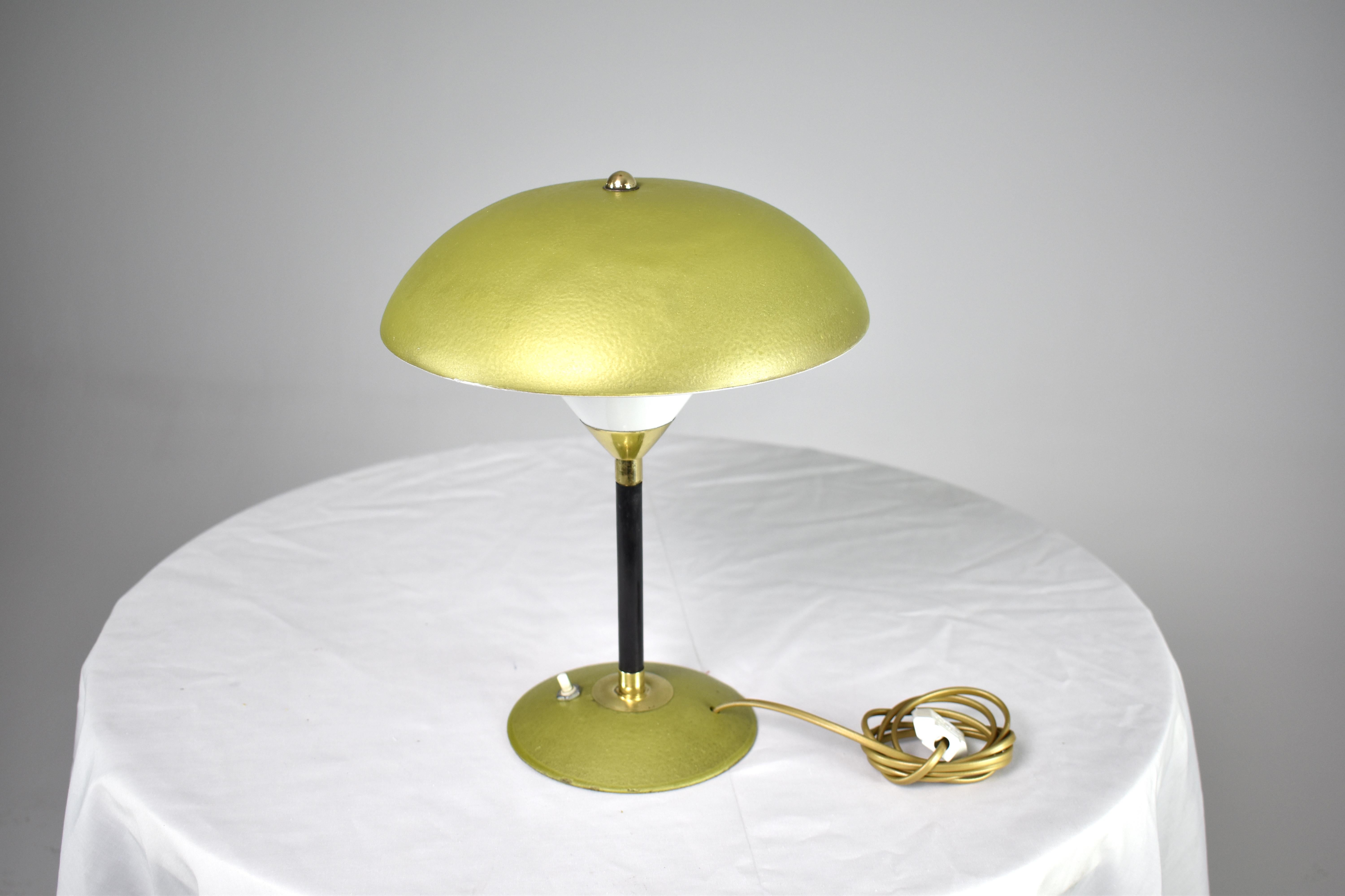 Mid-Century Modern Italian Mushroom Metal Table Lamp, 1970s For Sale