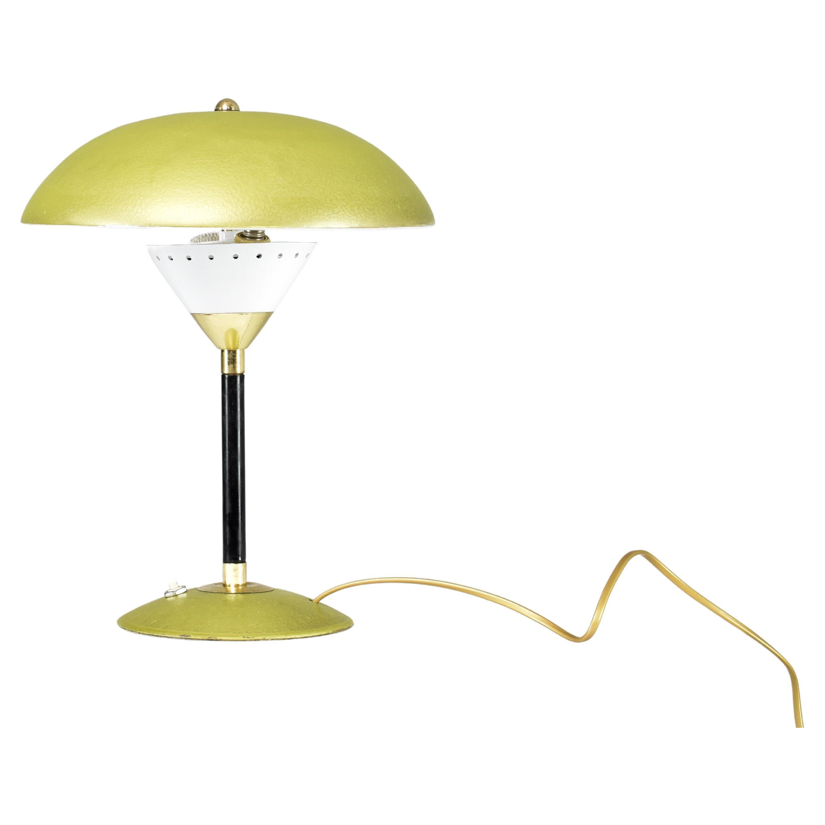 Lampe de table italienne en métal champignon, 1970