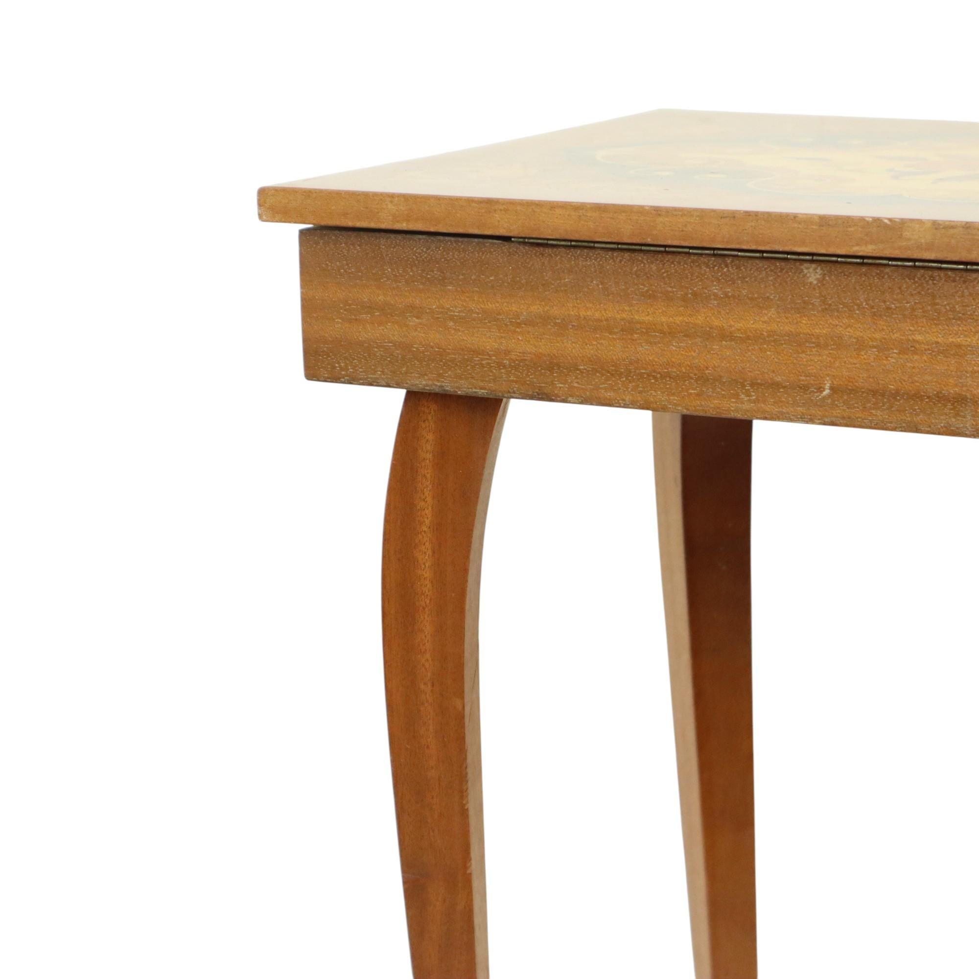 Boîte à musique italienne Table en bois Sorrento Sankyo en vente 5