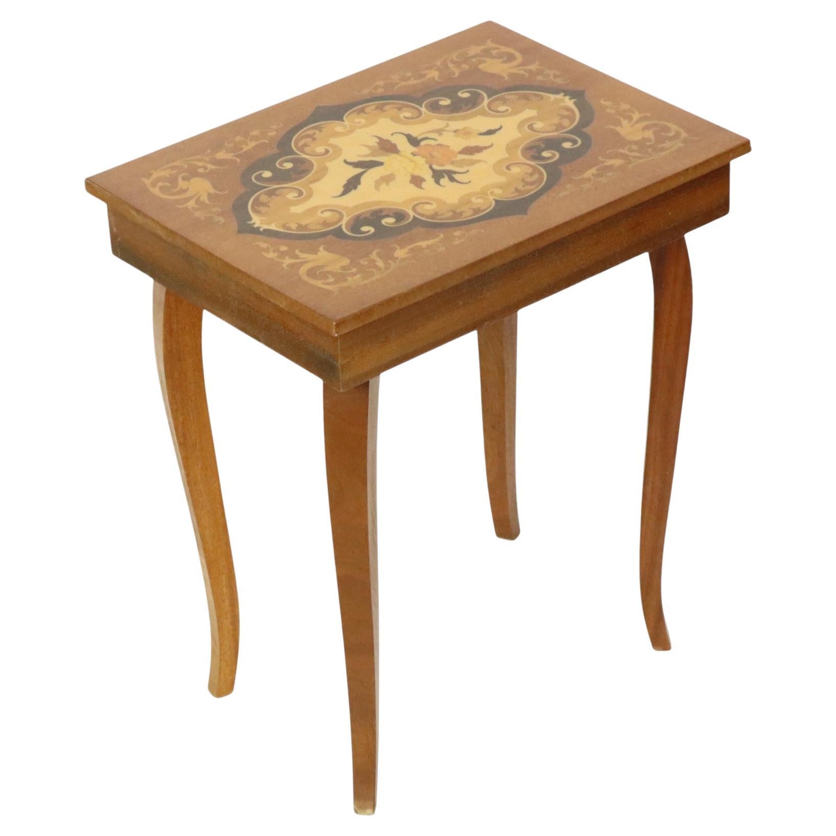 Boîte à musique italienne Table en bois Sorrento Sankyo