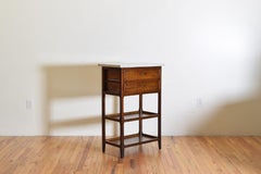 Italian Walnut 2-Drawer Marble Top 2-Drawer Étagère Stand, Mid-19th Century