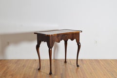 Italian, Napoli, Rococo Period Cross-grained Walnut 1-Drawer Table