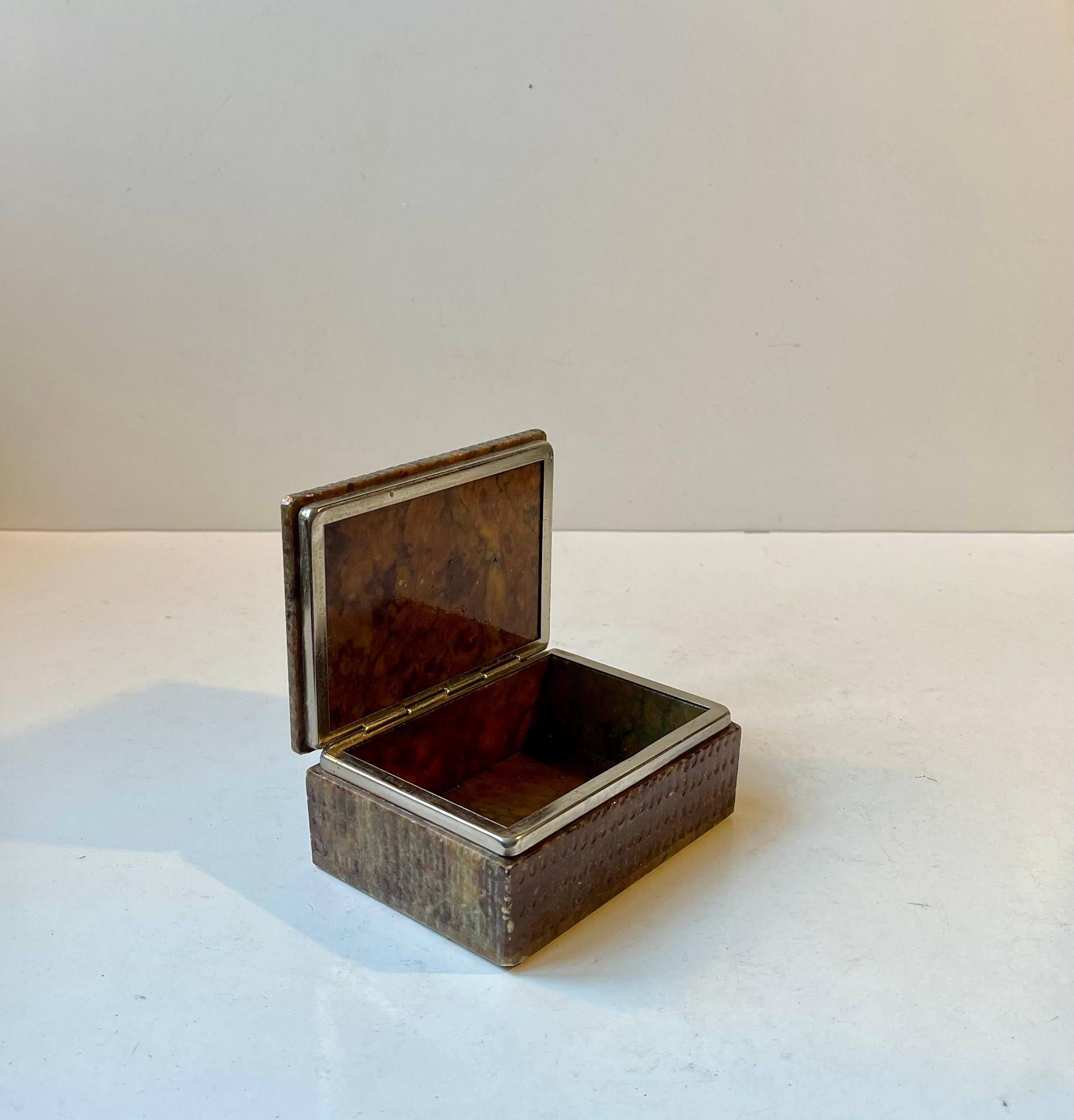 Italienische Schachtel aus natürlichem Alabasterstein von Romano Bianchi, 1970er Jahre im Angebot 3
