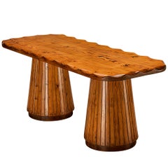 Italian Naturalistic Dining Table in Pine