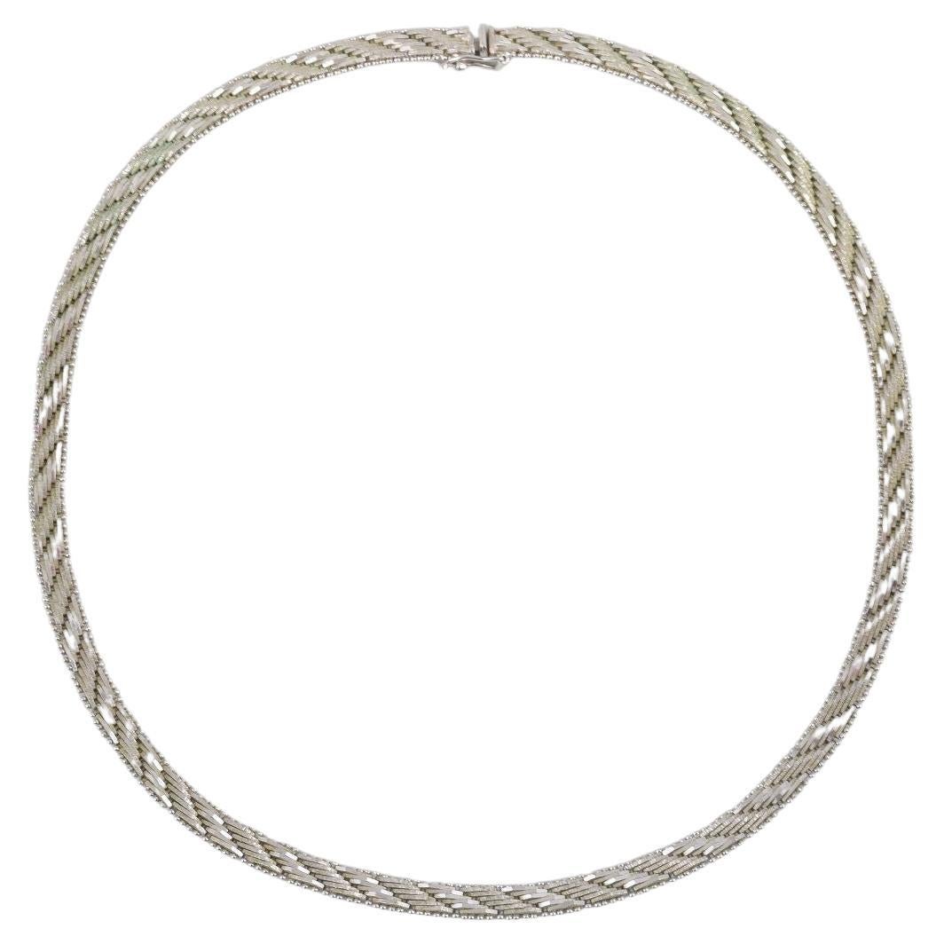 Collana italiana in argento sterling. Design modernista. Circa anni '70. in vendita