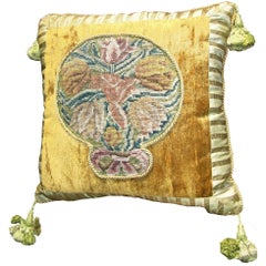 Italian Needlepoint Pillow 18th Century 1555p