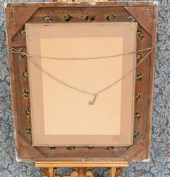 Italian Needlepoint Tapestry Cobbler and Prince Portrait 1860