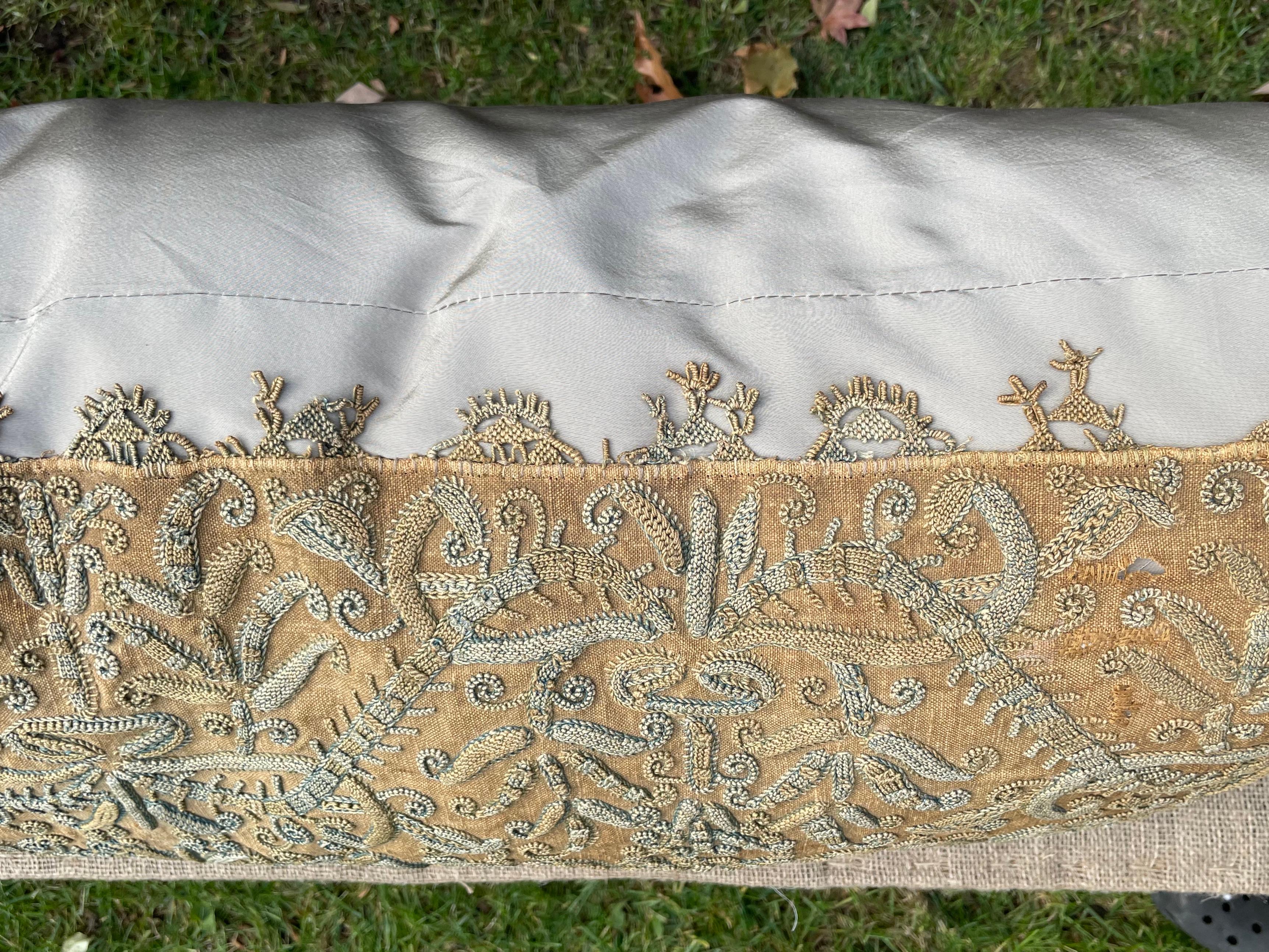 18th Century Italian Needlework Pillow Cushion For Sale