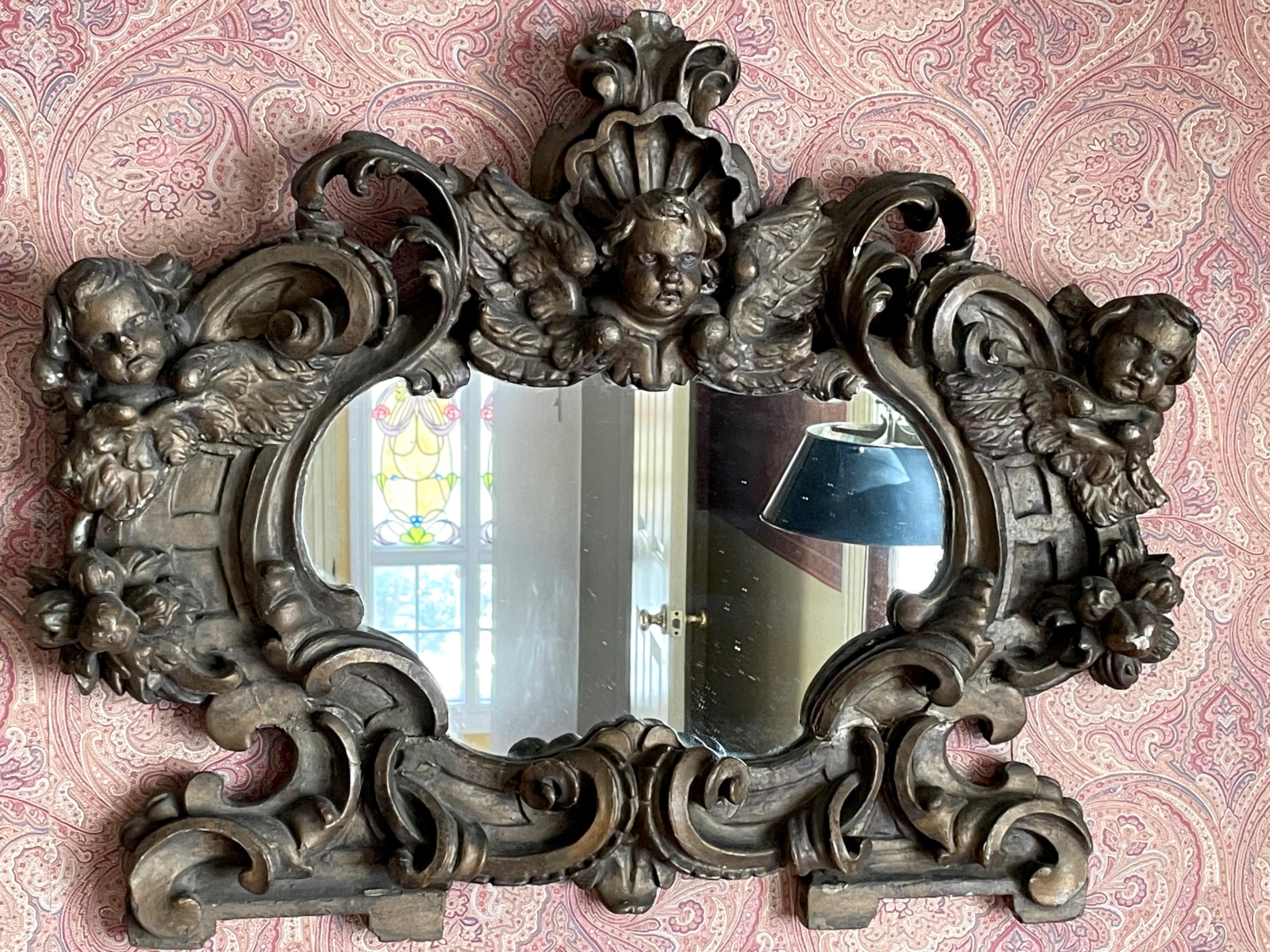 Italian Neo-Baroque Mirror  In Good Condition For Sale In New York, NY