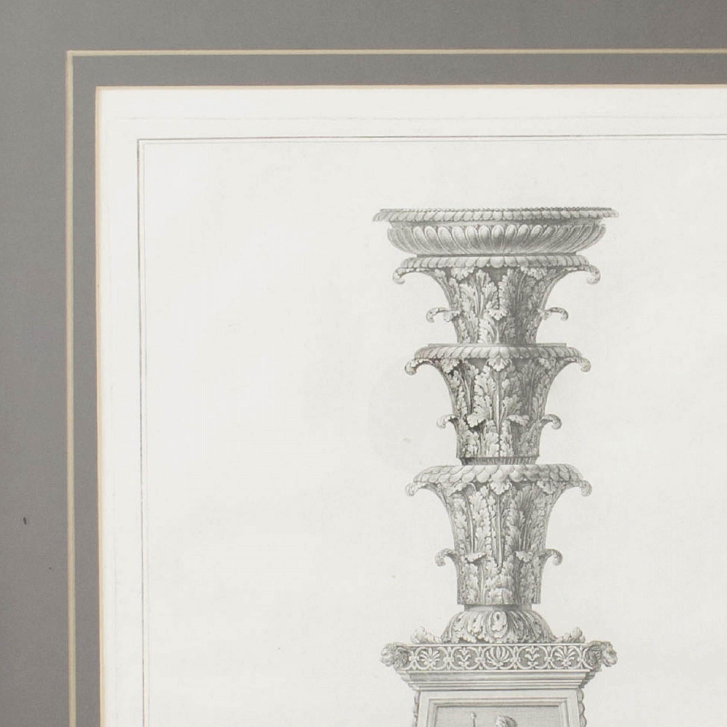 Italienische Neo-Klassik Architektur Druck im Zustand „Gut“ im Angebot in Queens, NY