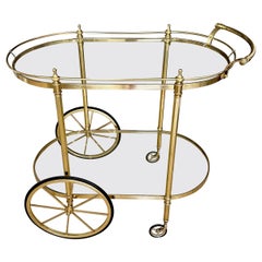 Italian Neo-Classic Brass Bar or Tea Cart