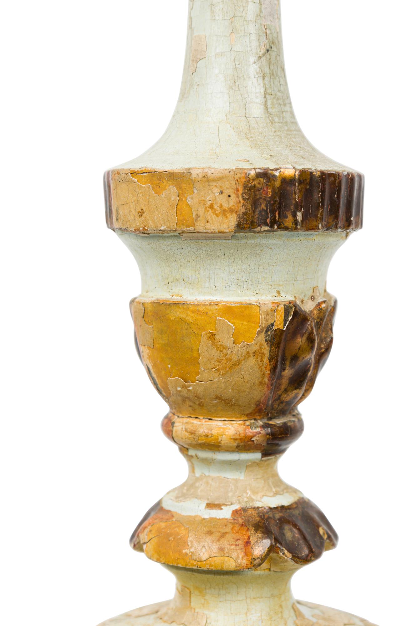 Italian Neo-Classic Candlestick Lamp For Sale 3