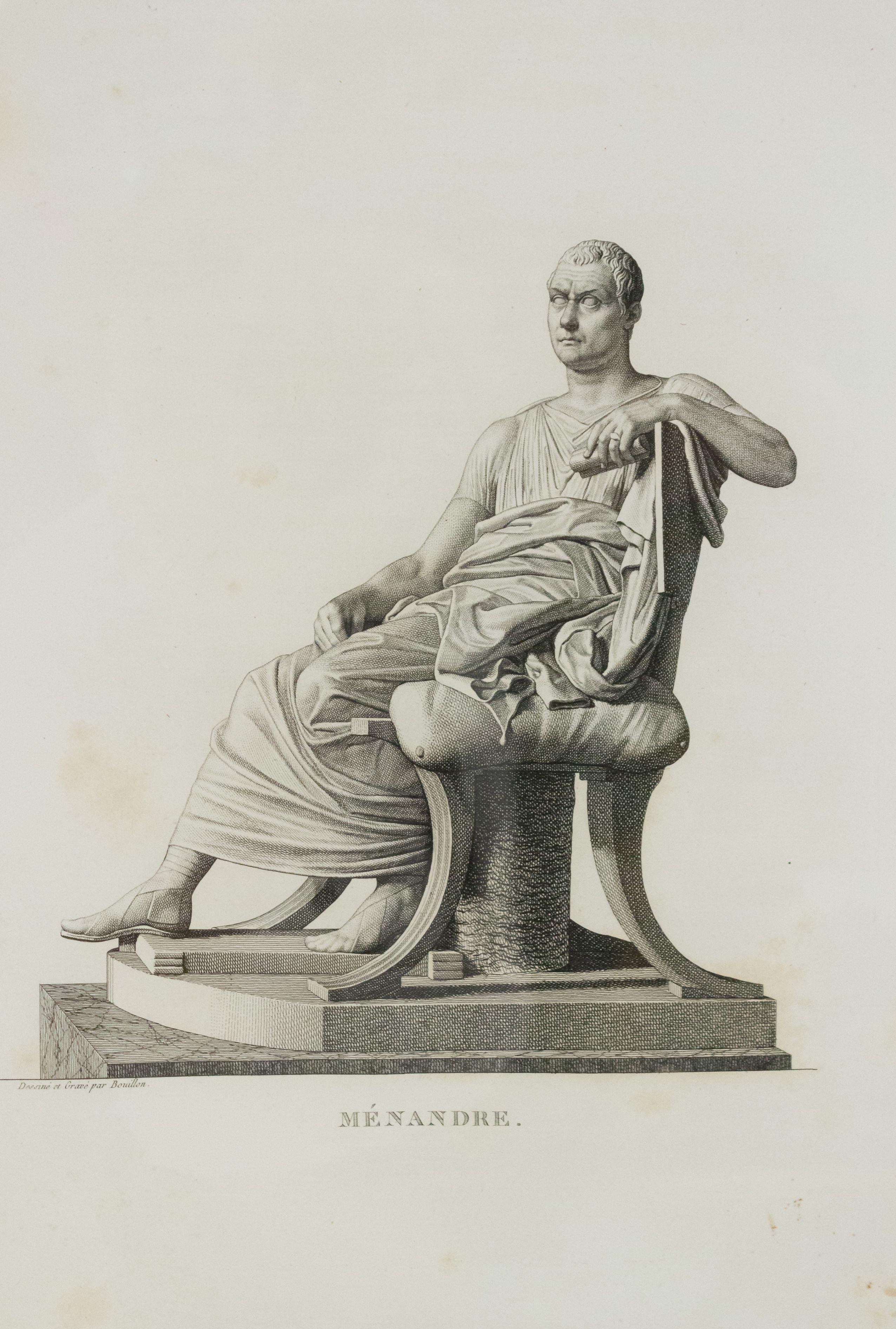 XIXe siècle Gravures italiennes néoclassiques sur des thèmes romains en vente