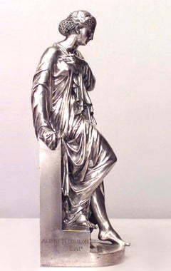 Neo-Classic Silver Plated Greek Woman