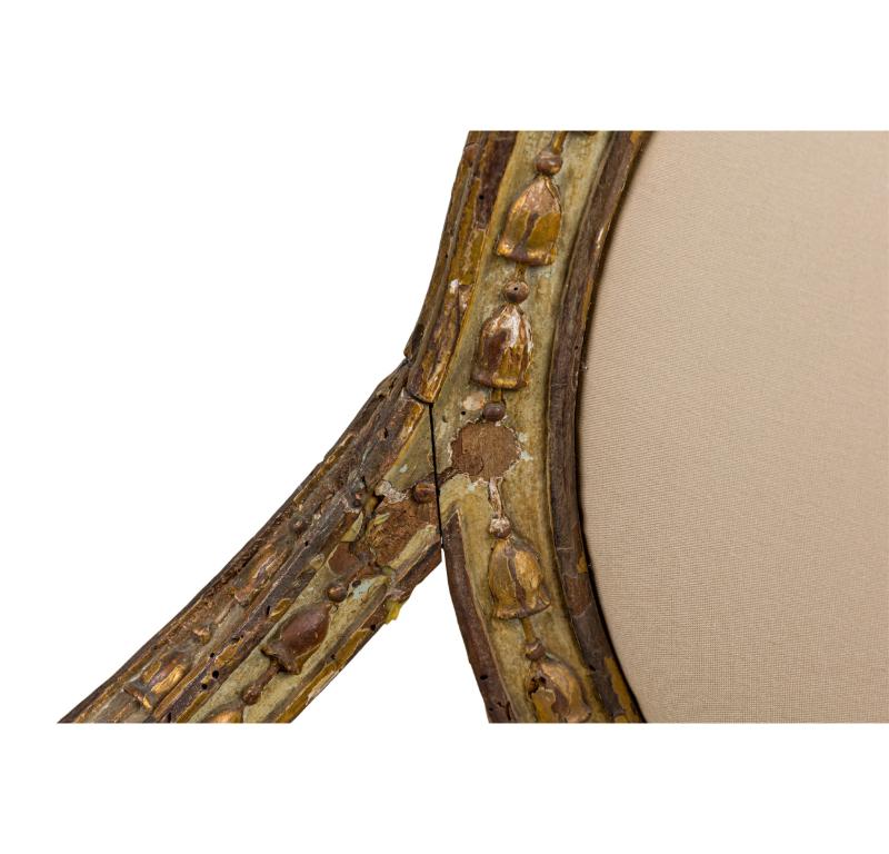 Poltrona neo-classica italiana dorata e dipinta 4