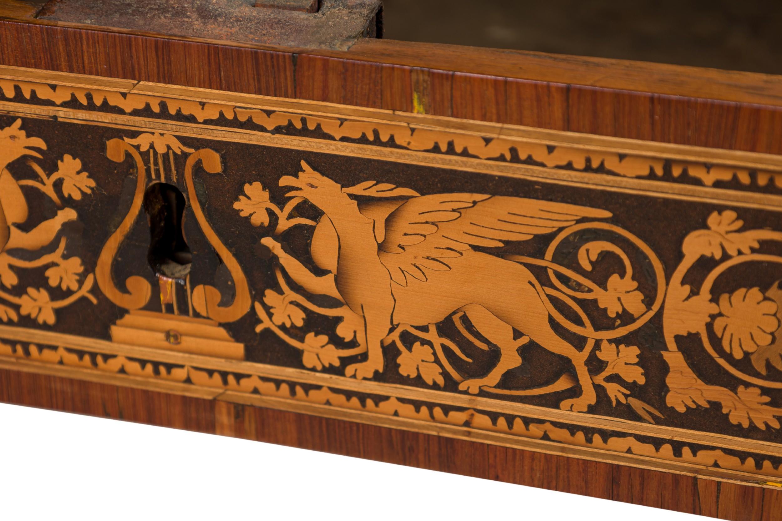 Italian Neo-Classic Inlaid Marquetry Single Drawer Centre Table For Sale 4