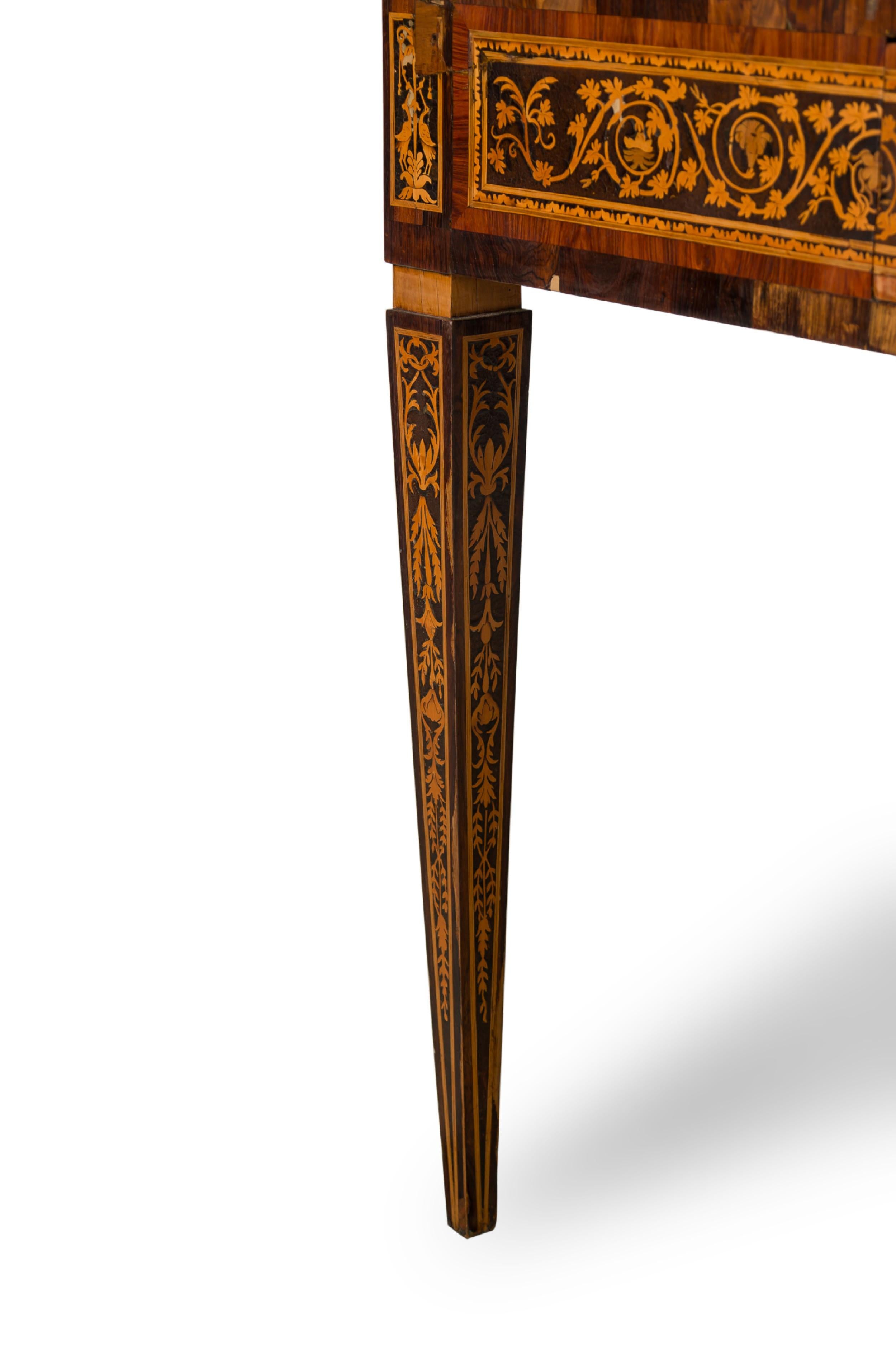 Italian Neo-Classic Inlaid Marquetry Single Drawer Centre Table For Sale 6