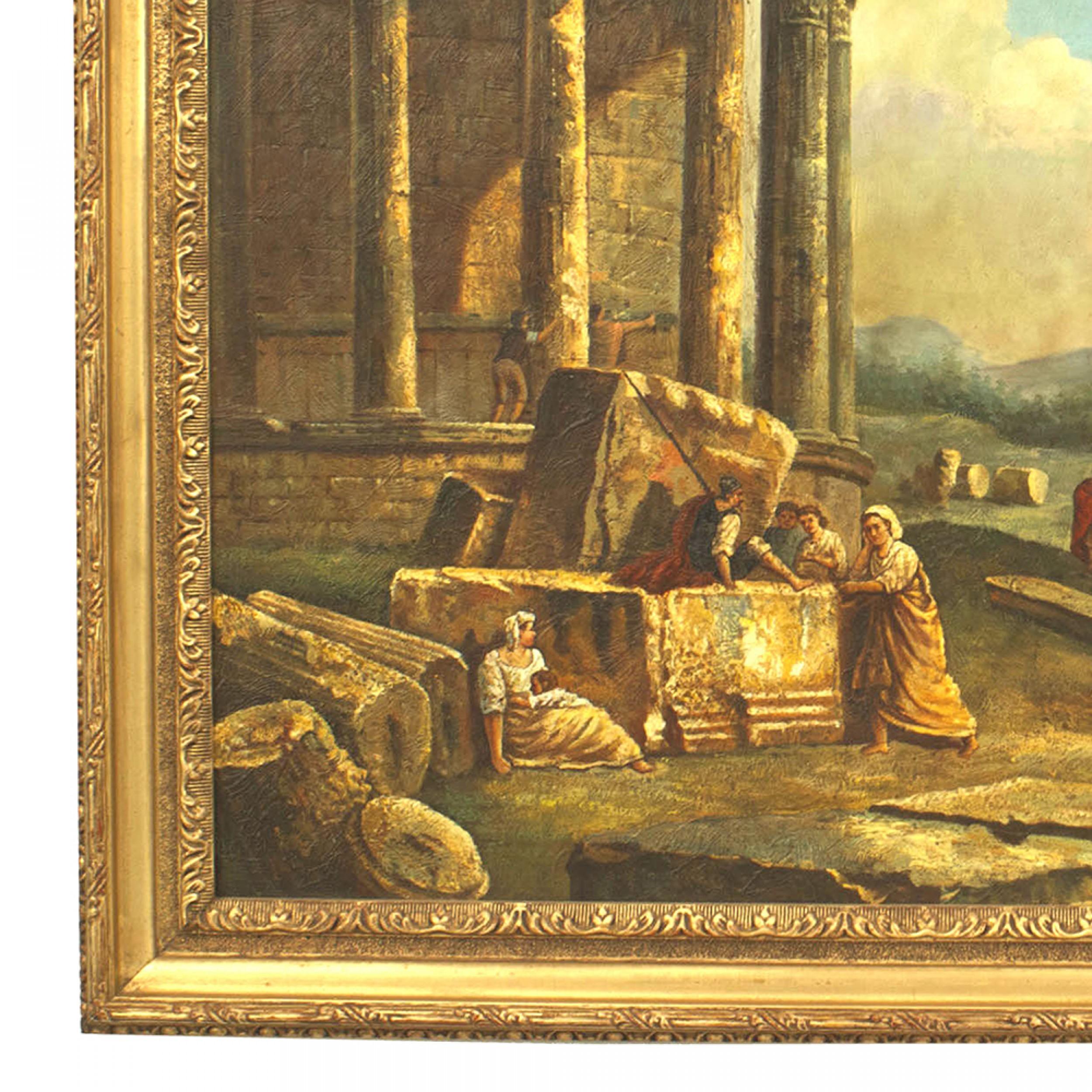 Italian Neo-Classic Landscape of Ancient Ruins (Neoklassisch) im Angebot