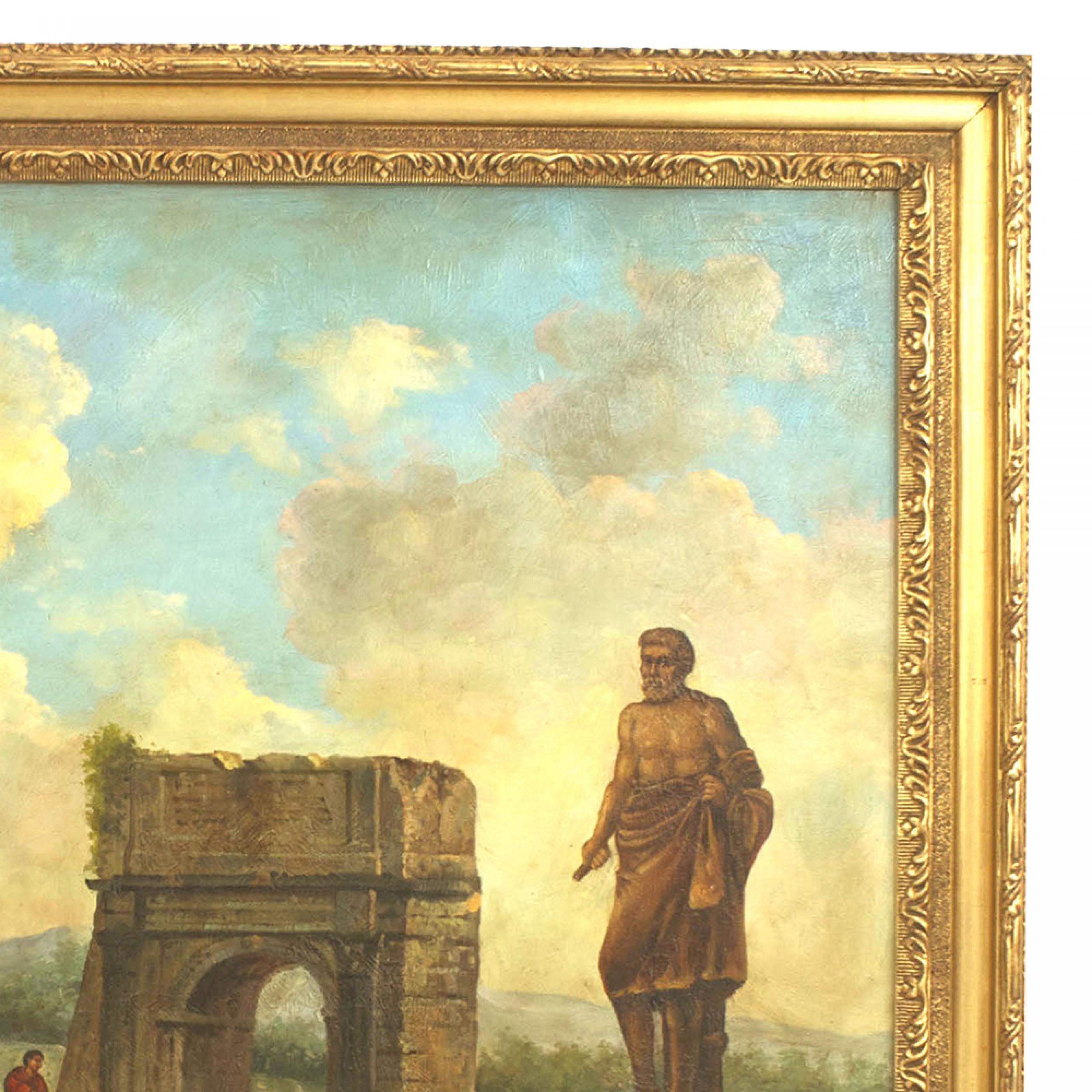 Italian Neo-Classic Landscape of Ancient Ruins (Italienisch) im Angebot