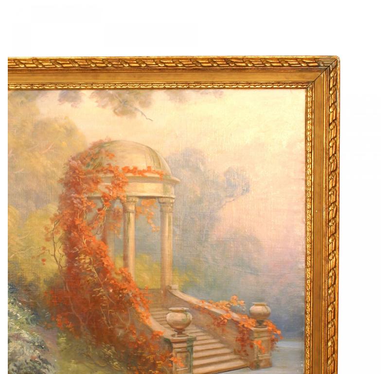 Neoclassical Italian Neo-Classic Landscape of Gazebo Garden For Sale