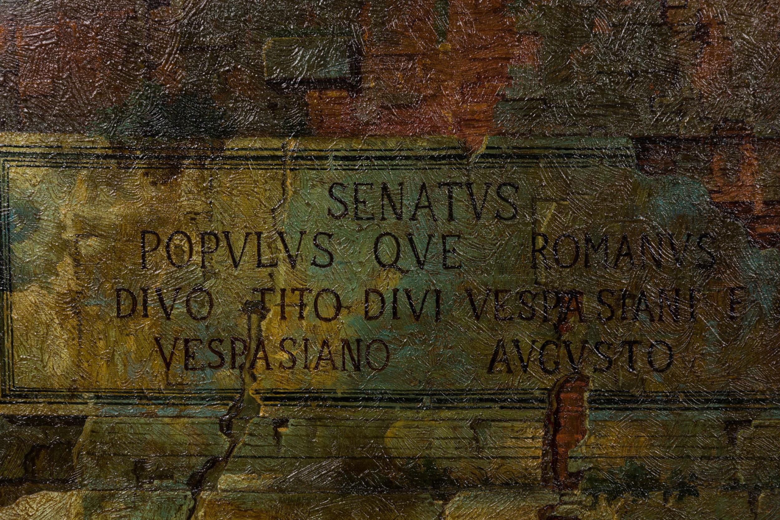 Italian Neo-Classic Landscape of Roman Arch (Italienisch) im Angebot