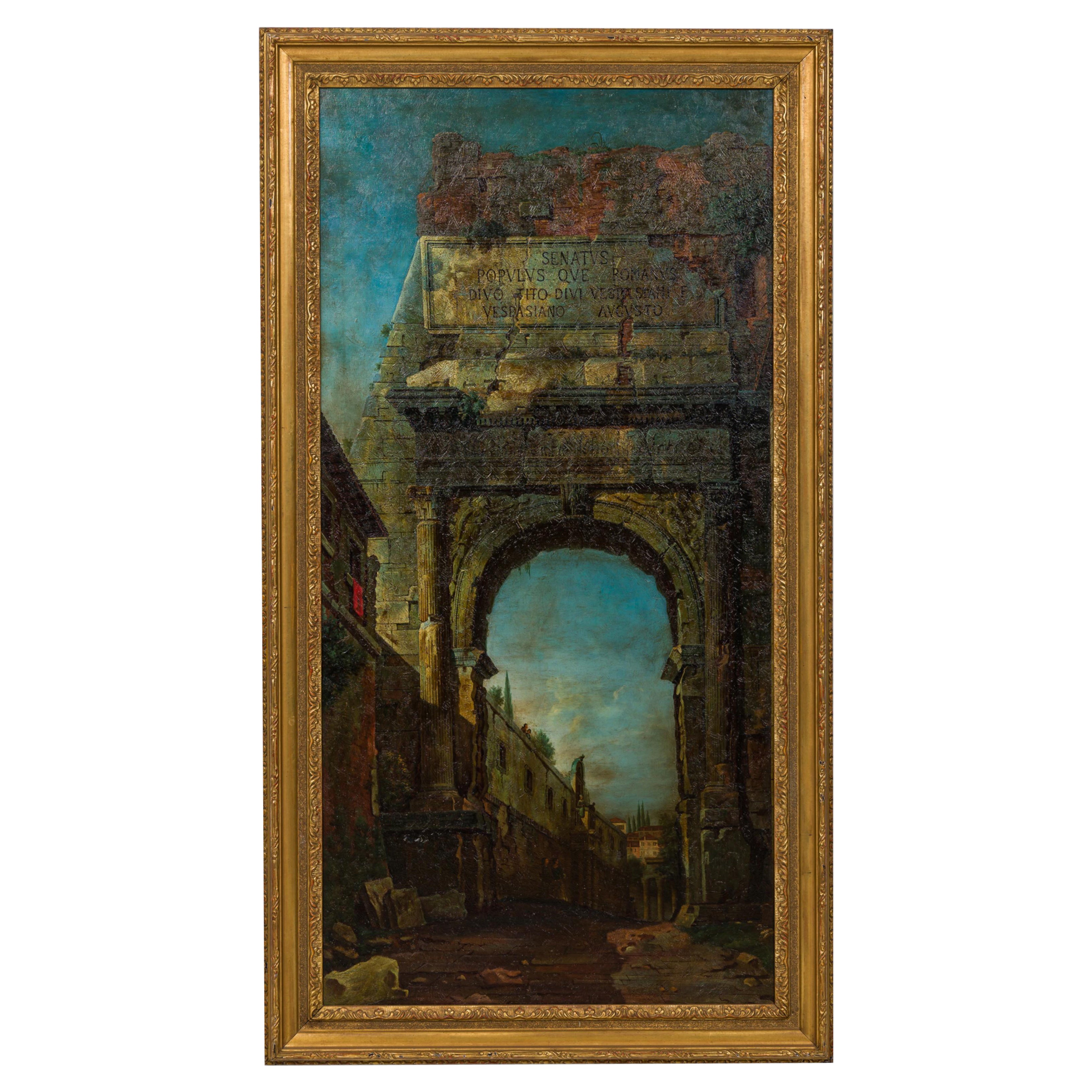Italian Neo-Classic Landscape of Roman Arch