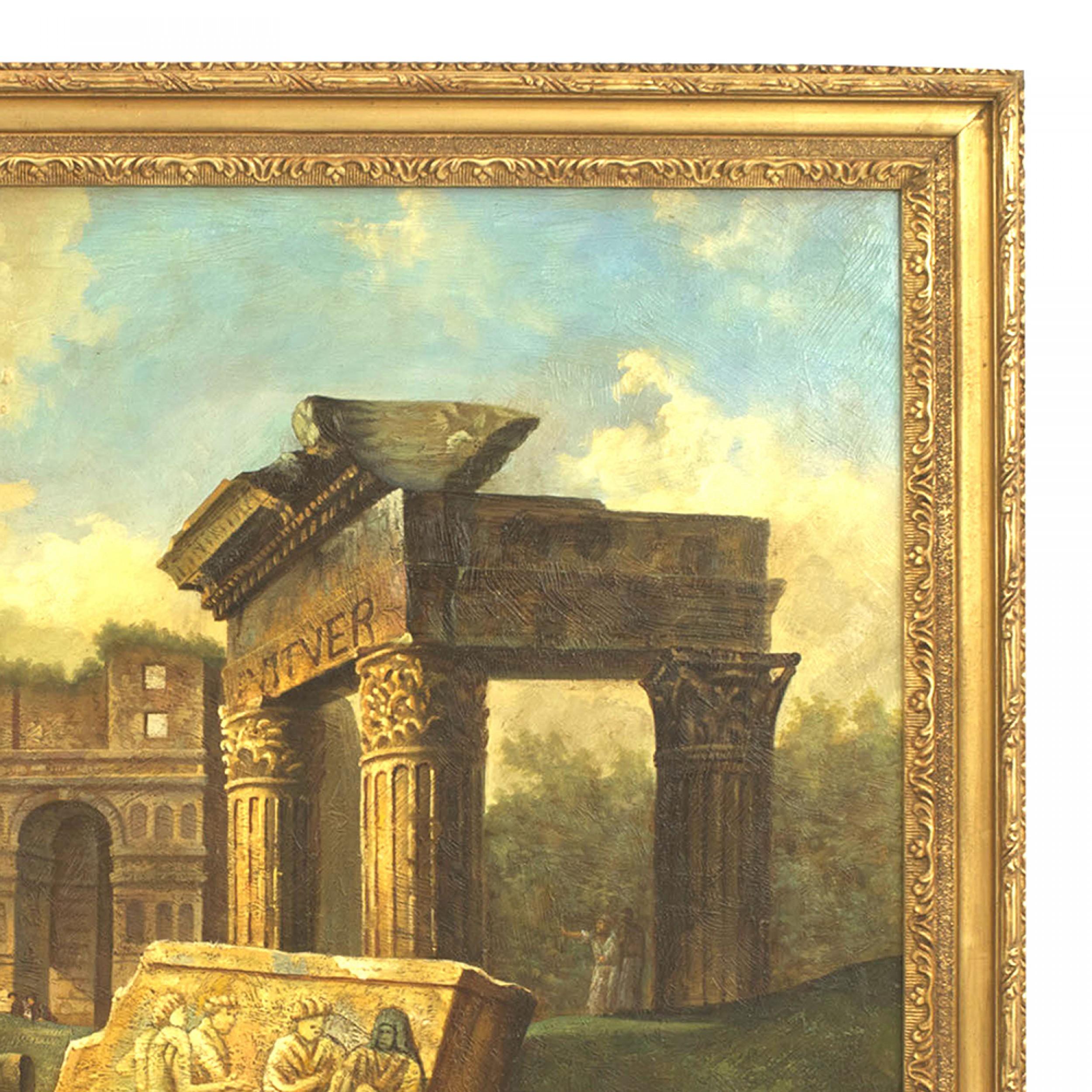 Italian Neo-Classic Landscape of the Temple of Vespia (Italienisch) im Angebot