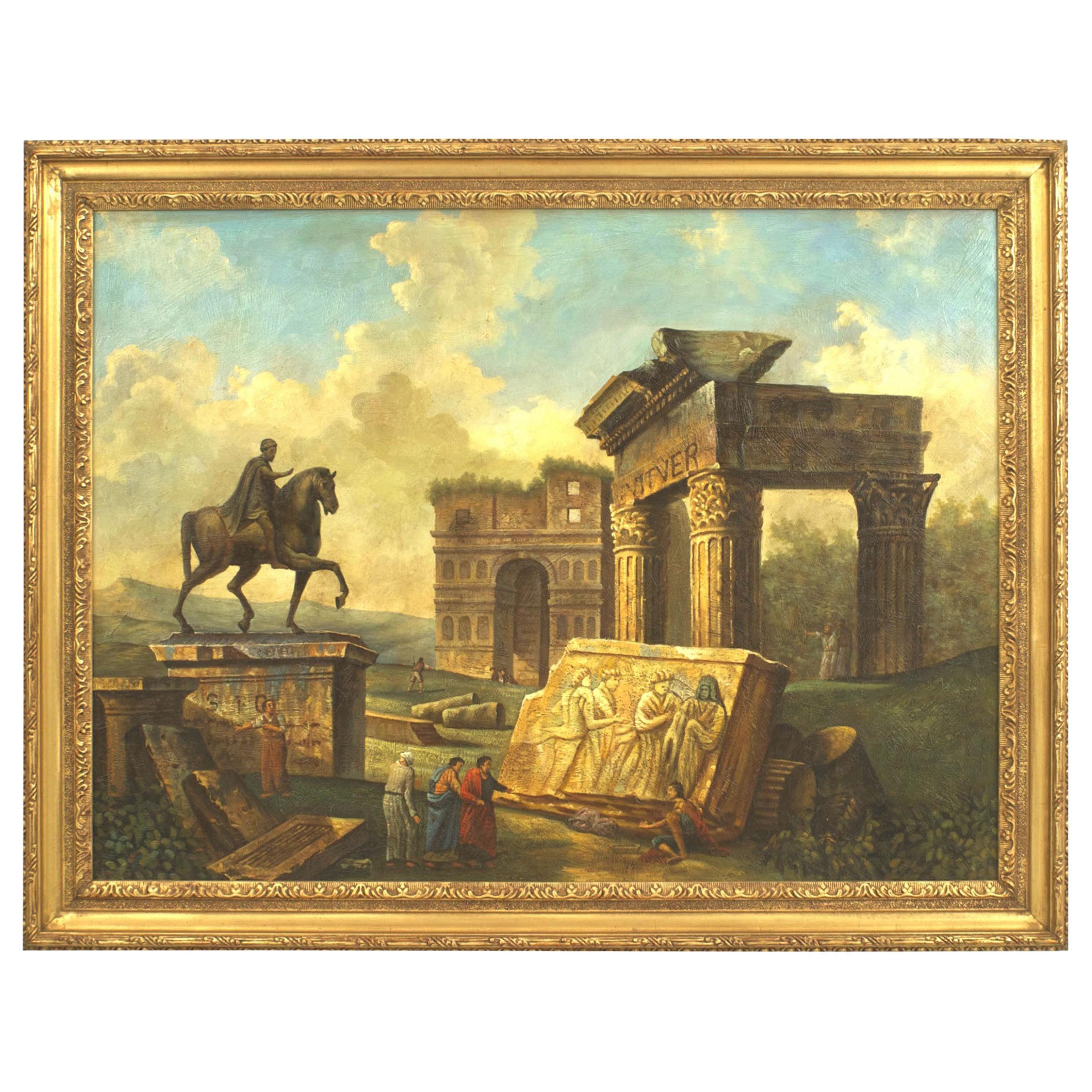 Italian Neo-Classic Landscape of the Temple of Vespia
