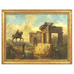 Italian Neo-Classic Landscape of the Temple of Vespia
