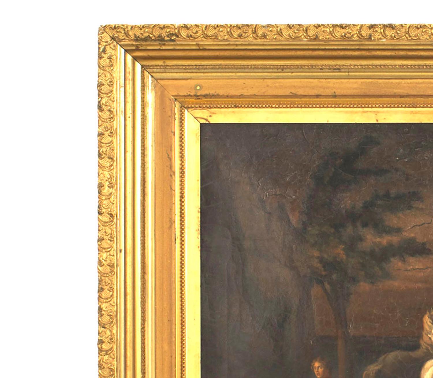 Neoclassical Italian Neo-Classic Landscape with Horses For Sale