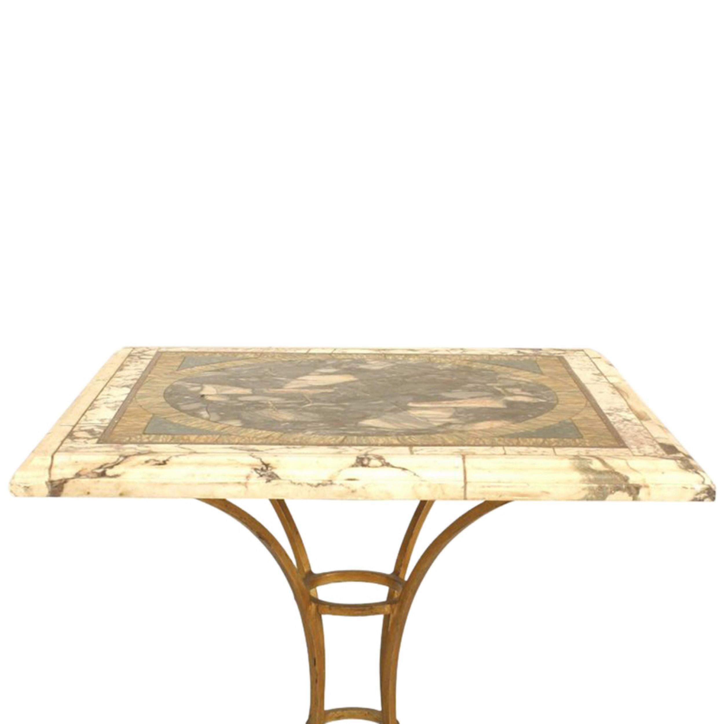 Italian Neo-Classic Marble End Table In Good Condition For Sale In Queens, NY