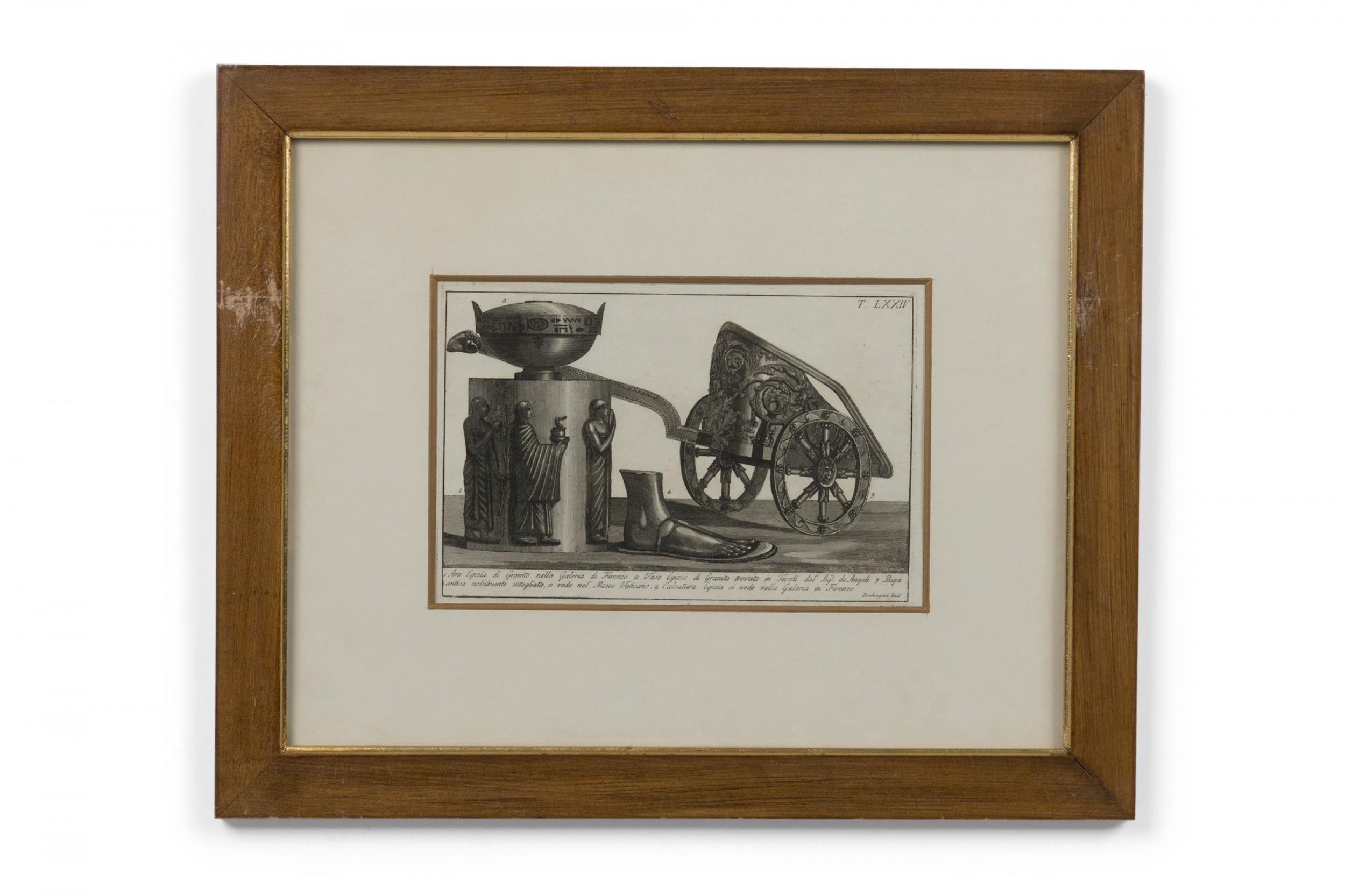 Stained Italian Neo-Classic Military Objects Print For Sale