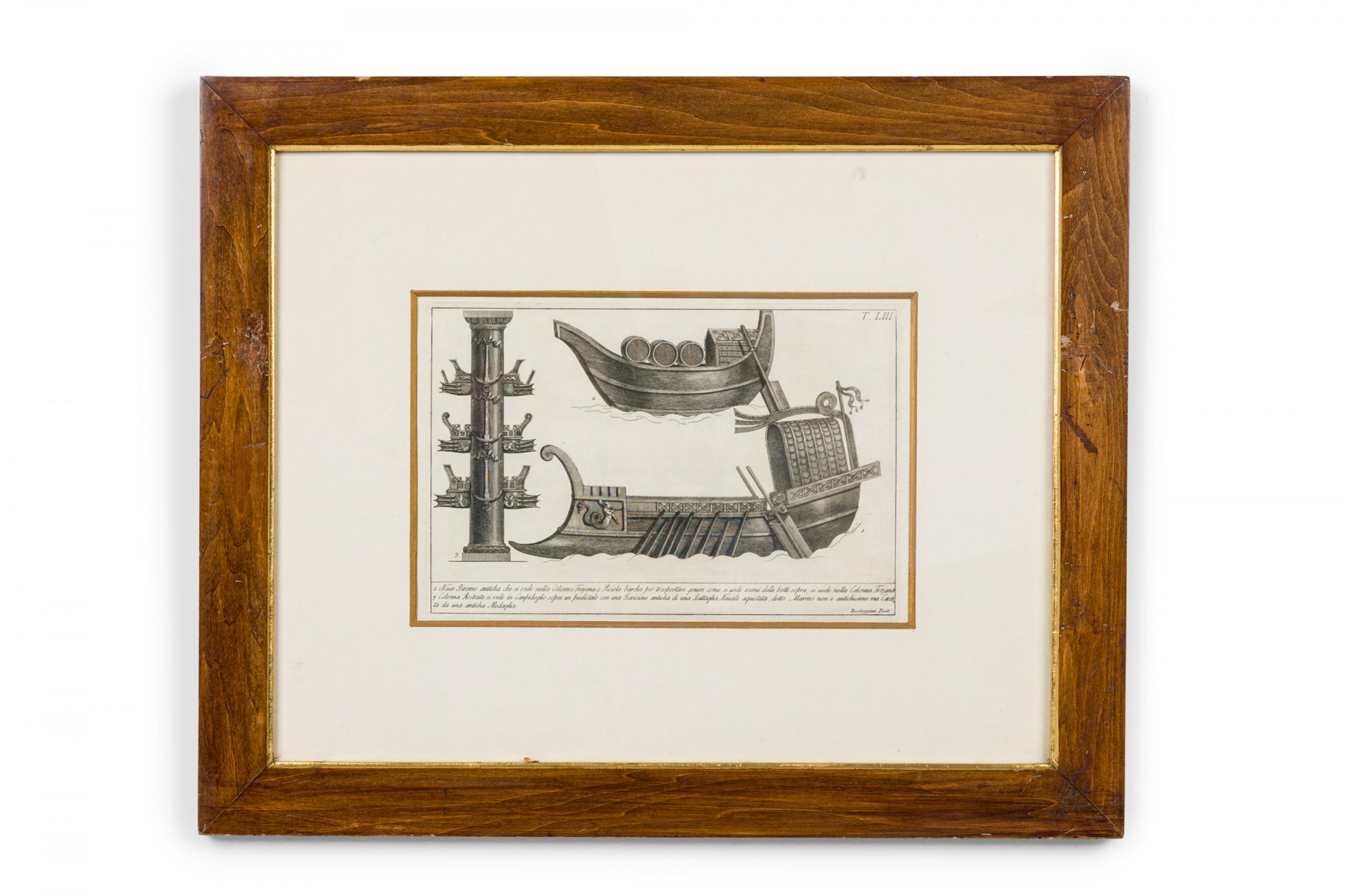 Stained Italian Neo-Classic Military Objects Print For Sale