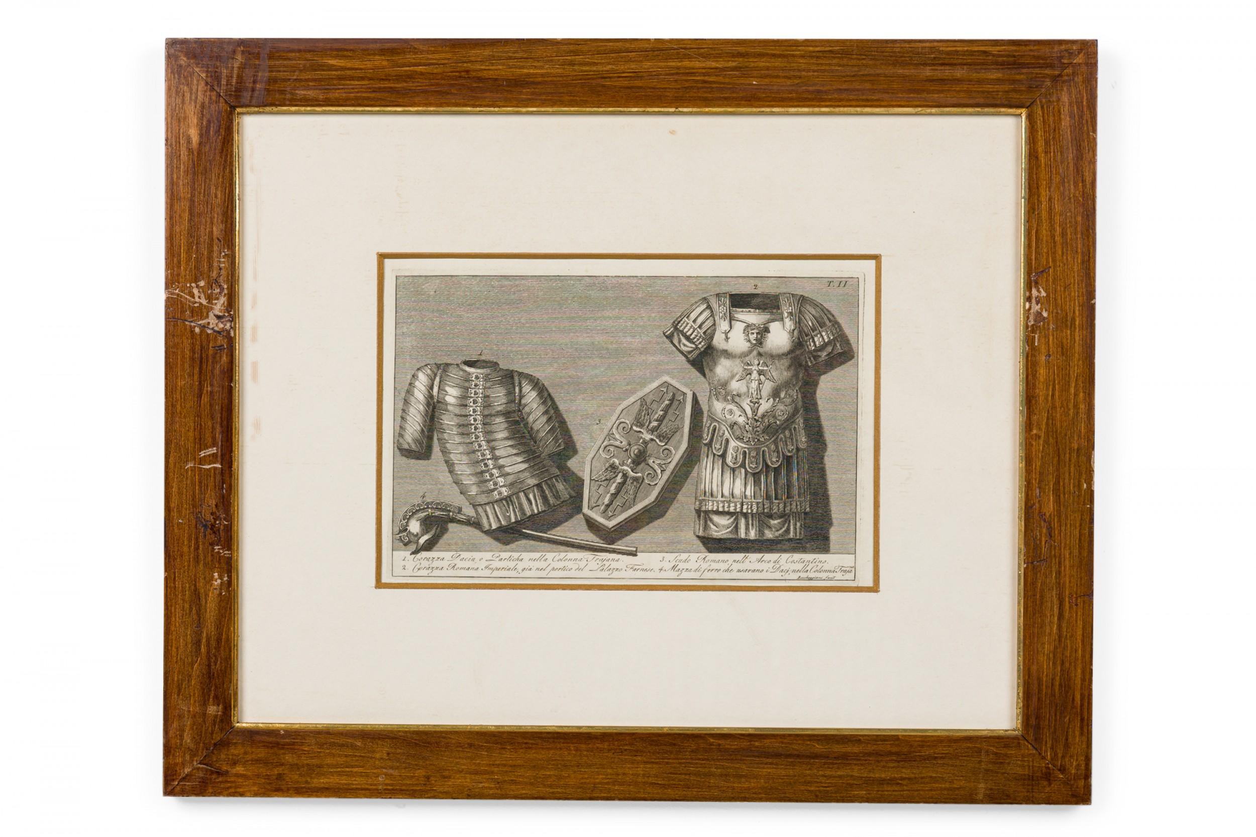 Italian Neo-Classic Military Objects Print In Good Condition For Sale In Queens, NY