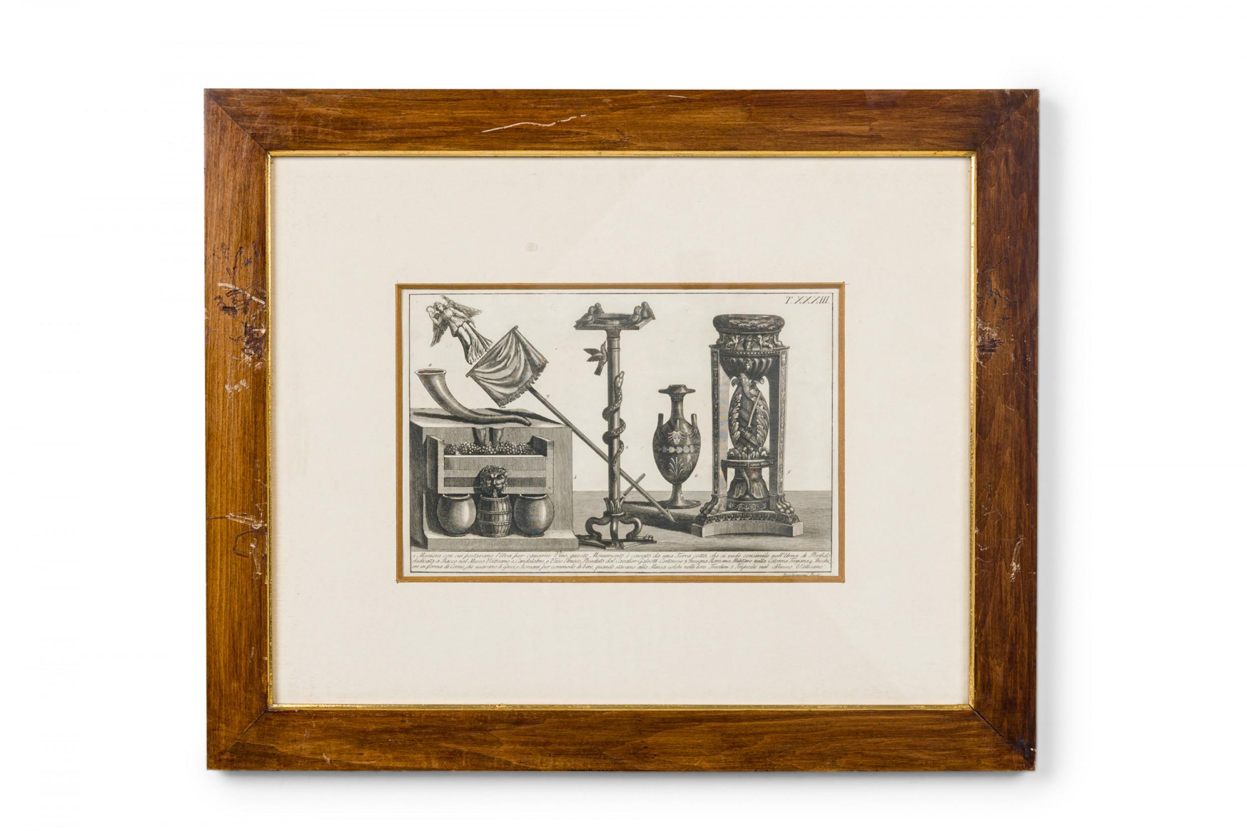 Italian Neo-Classic Military Objects Print In Good Condition For Sale In Queens, NY