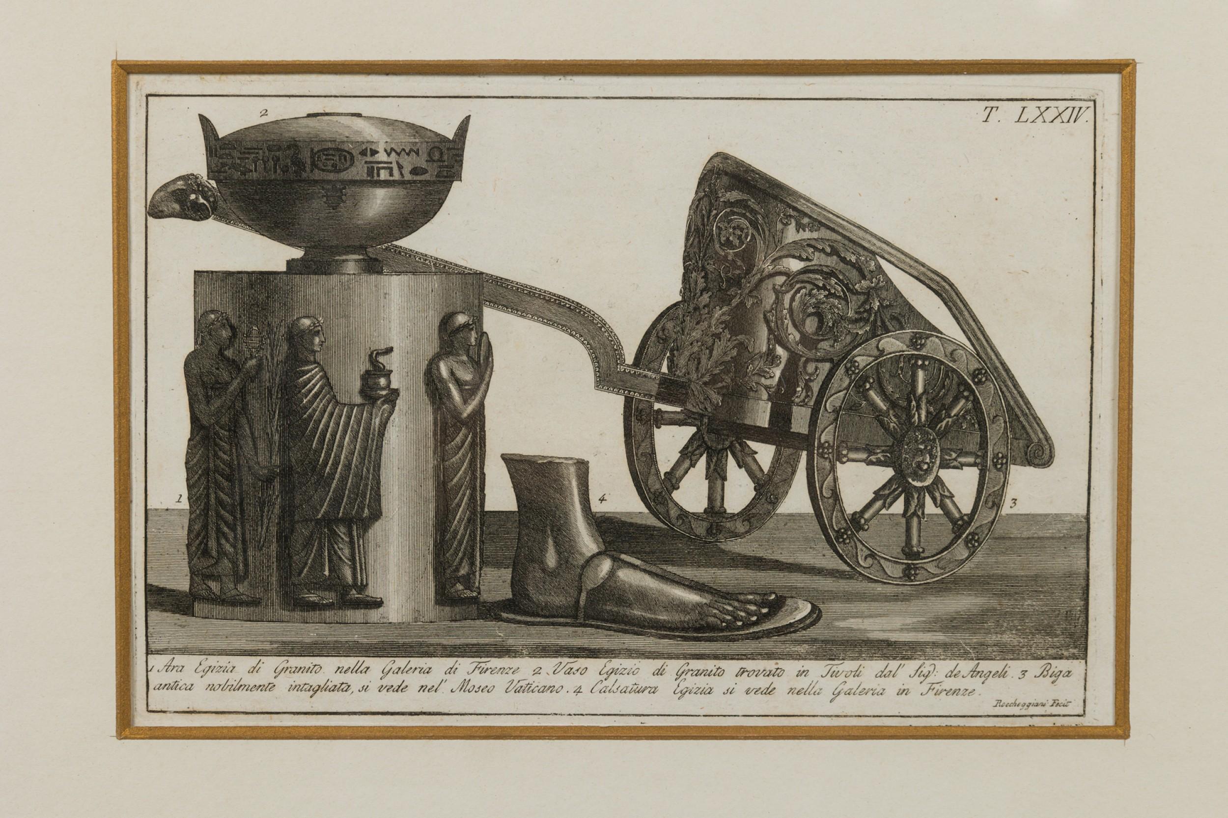 20th Century Italian Neo-Classic Military Objects Print For Sale