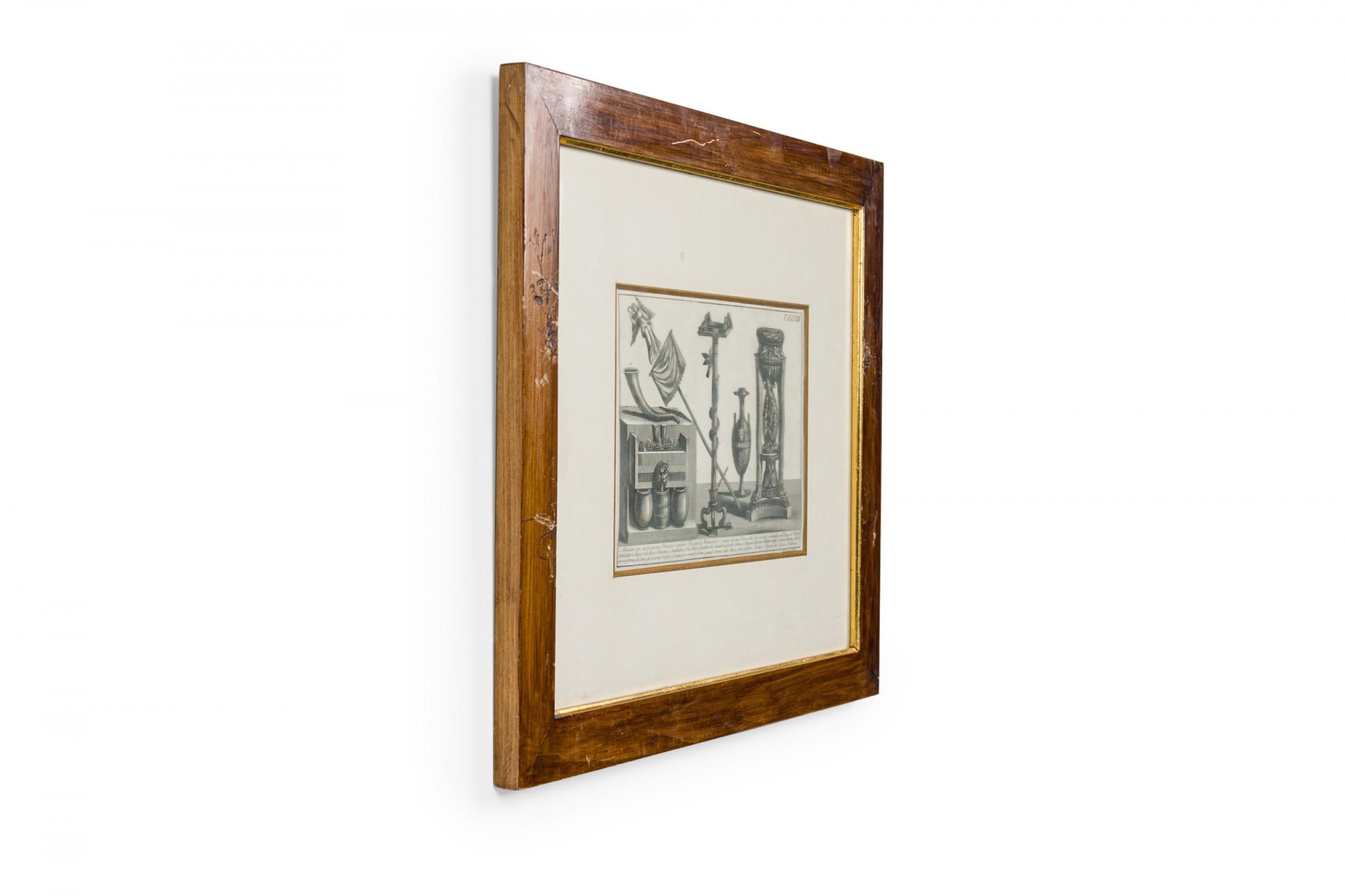 20th Century Italian Neo-Classic Military Objects Print For Sale