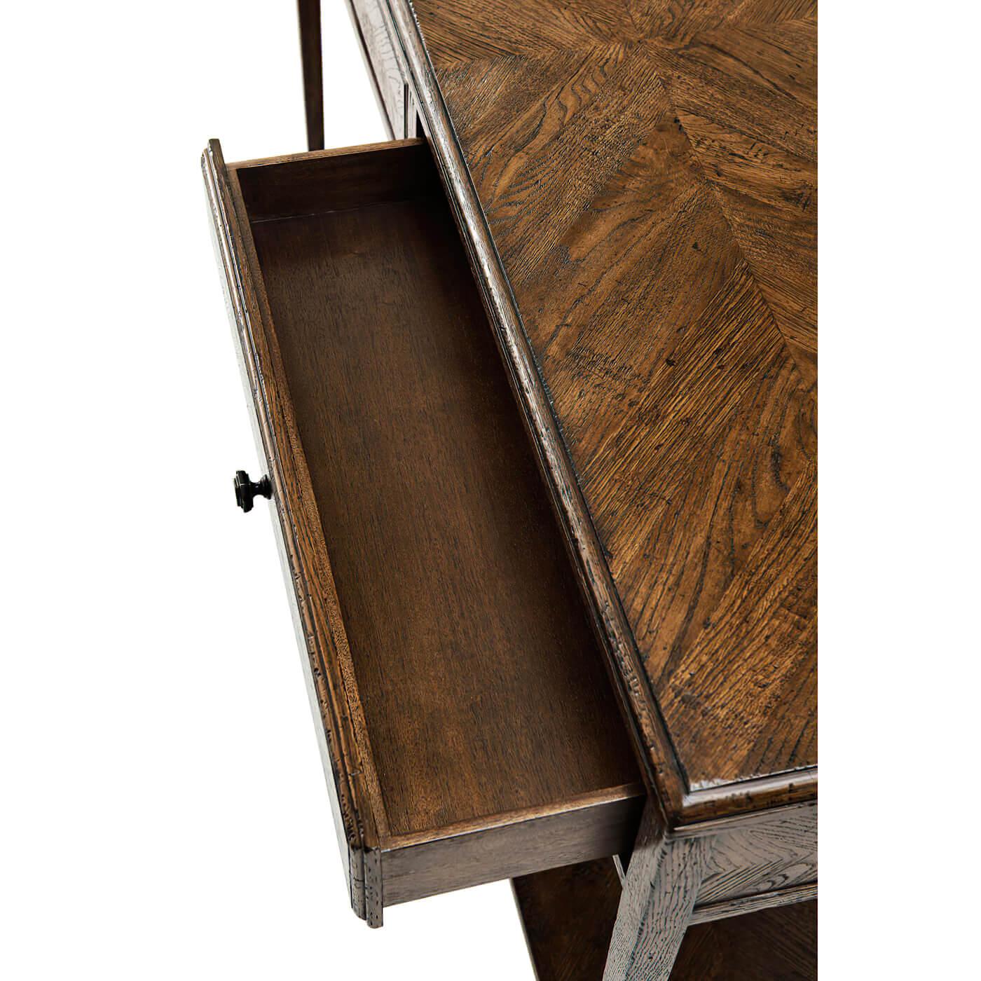 Italian Neo Classic Oak Console Table In New Condition For Sale In Westwood, NJ