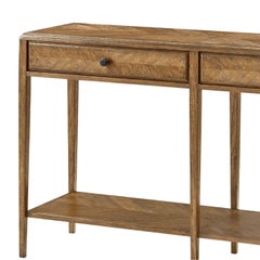 Tavolo consolle italiano neo classico in Oak, Light