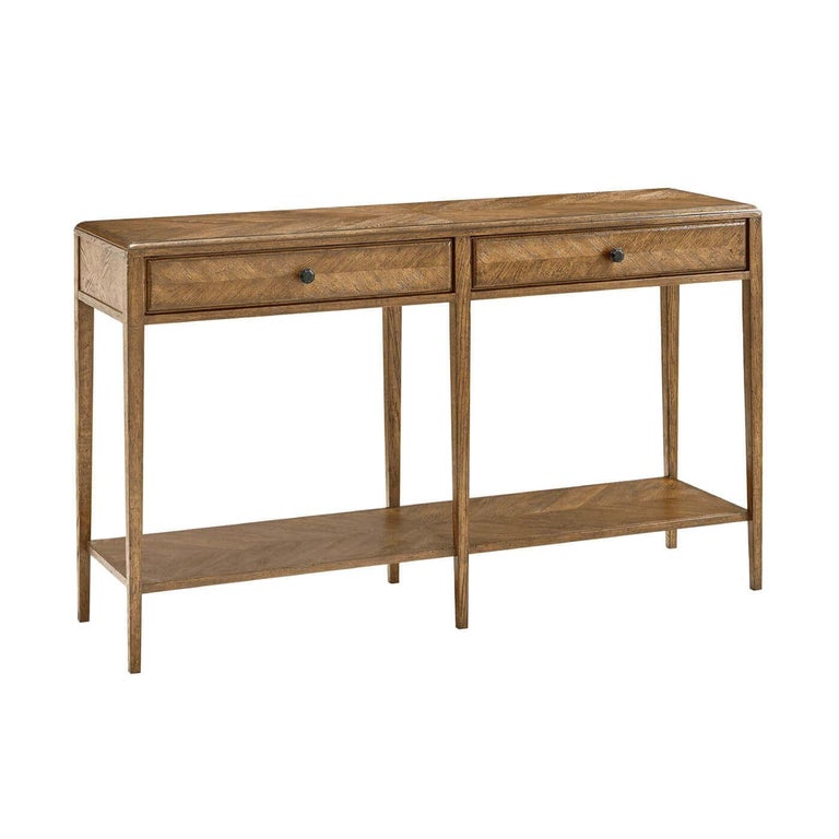 Italian Neo Classic Oak Console Table, Light For Sale at 1stDibs