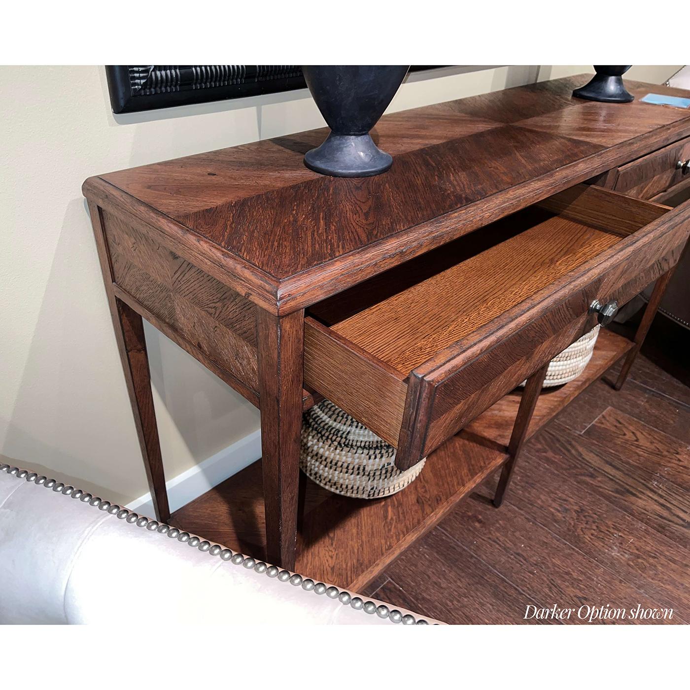 Tavolo consolle italiano neo classico in Oak, Light in vendita 1