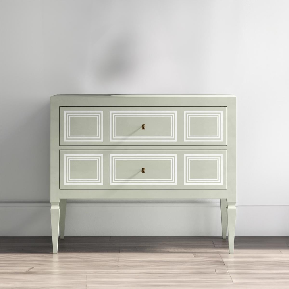 Neoclassical Italian Neo Classic Painted Commode For Sale
