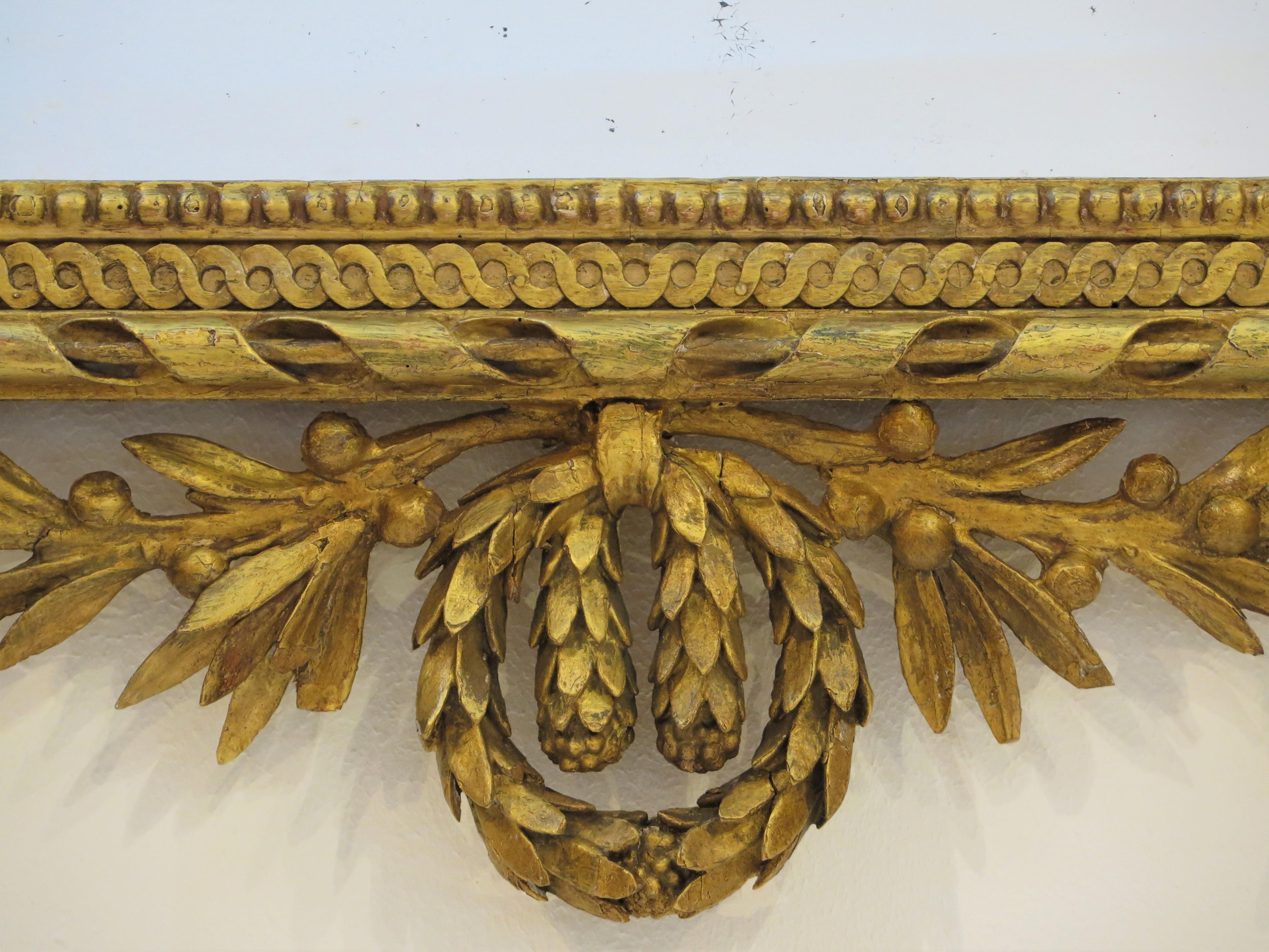 18th Century and Earlier Italian Neoclassical Pier Glass, Circa 1770 For Sale