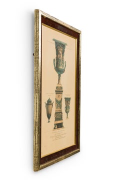 Italian Neo-Classic Print of 3 Urns