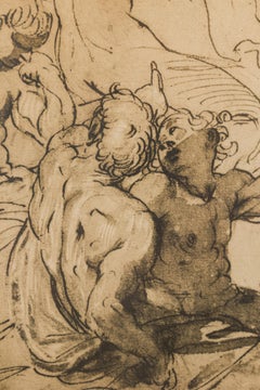 Estampa Bacchanalia estilo neoclásico italiano