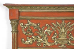 Italian Neo-Classic Style Gilt and Painted Pier Wall Mirror