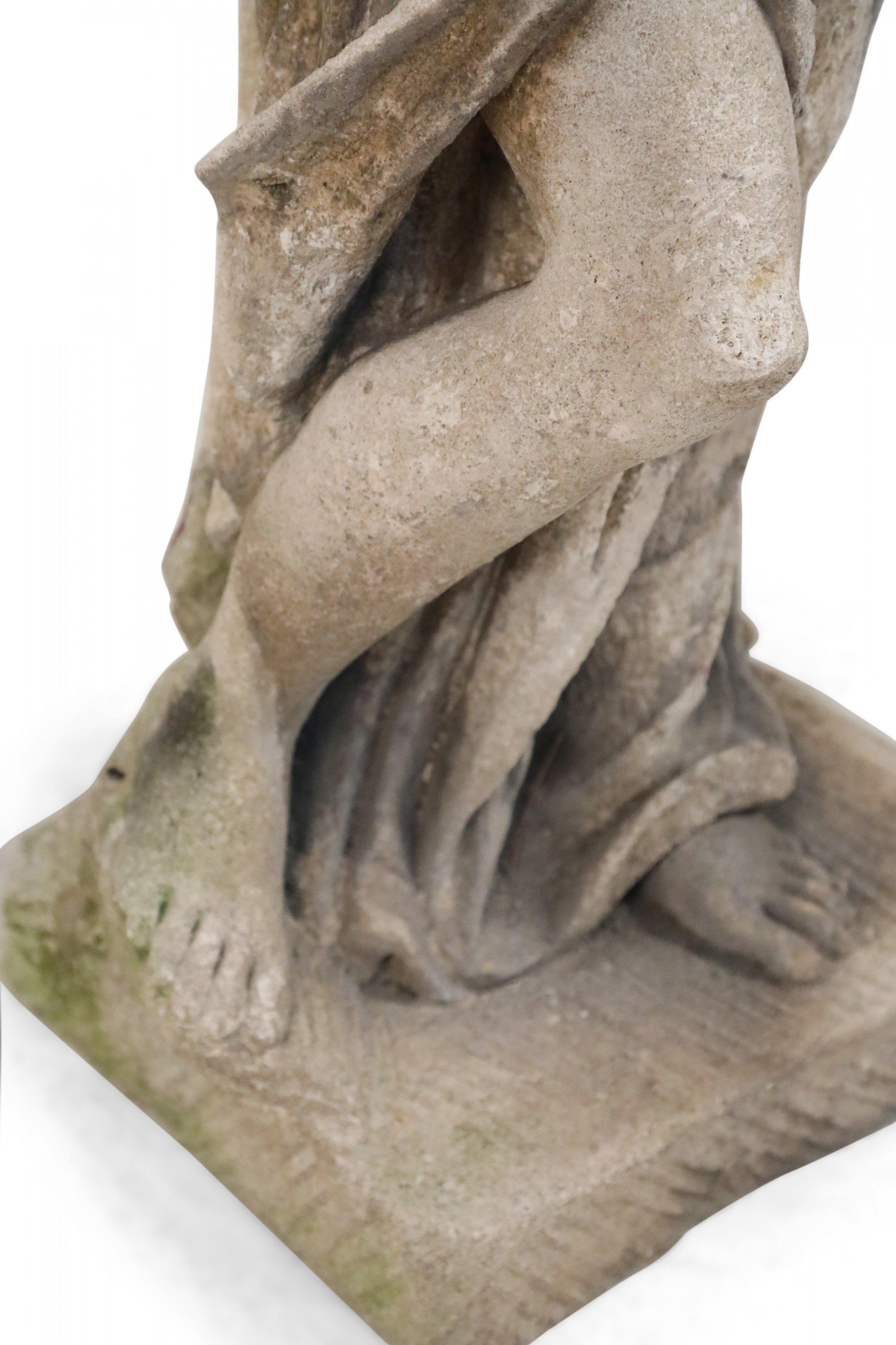Italian Neo-classic Style Stone Diana Statue 6