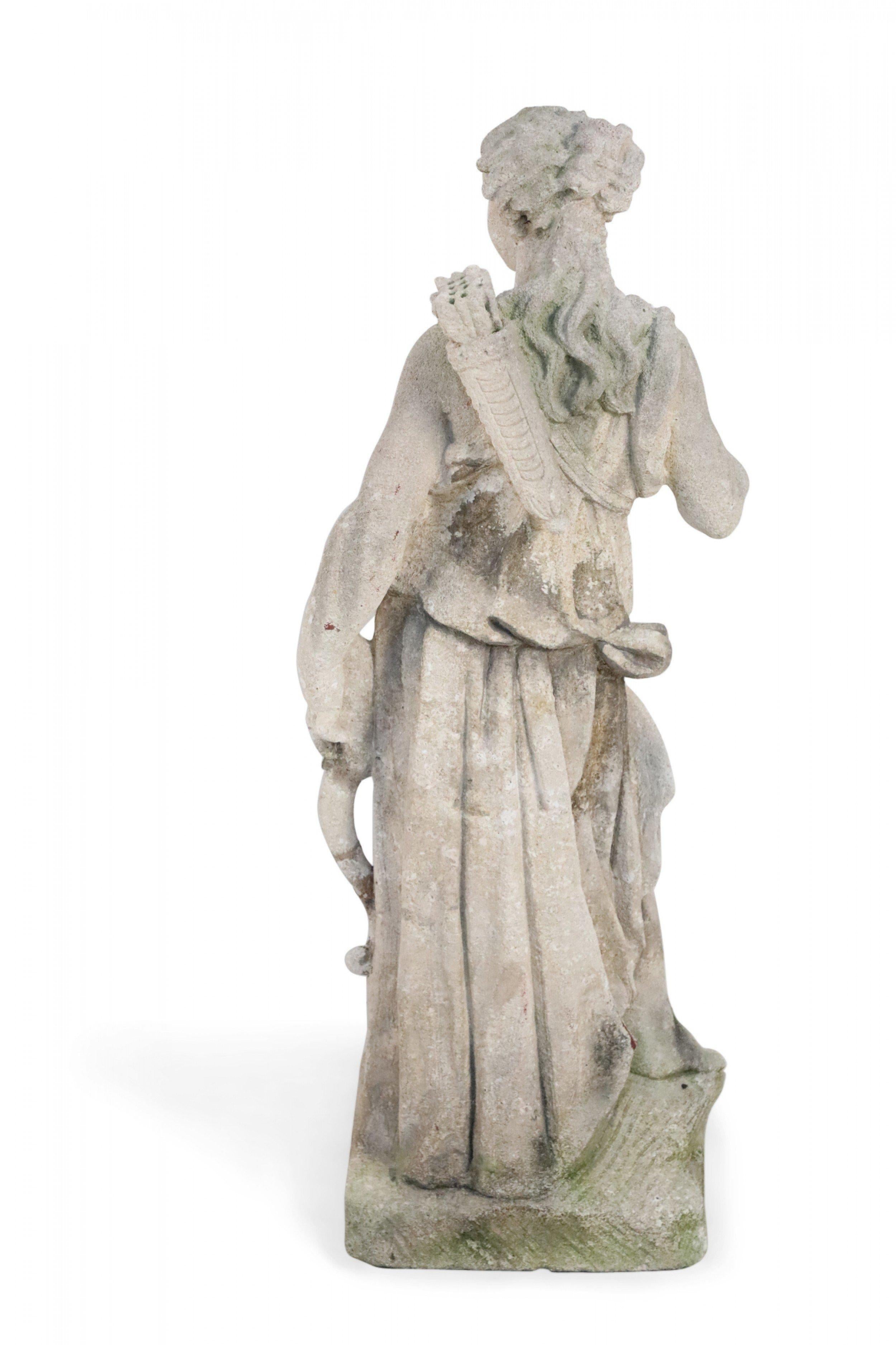 Italian Neo-classic Style Stone Diana Statue 9