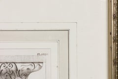 Italian Neo-Classic Print of Temple of Jupiter Tonans, Framed, 1821